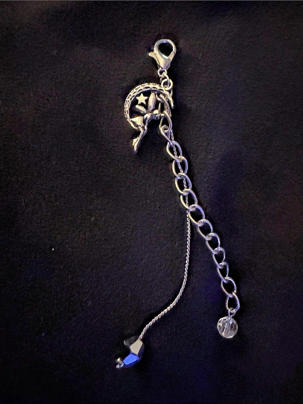 Silver & Blue Charm Bracelet Like New
